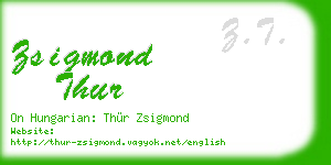 zsigmond thur business card